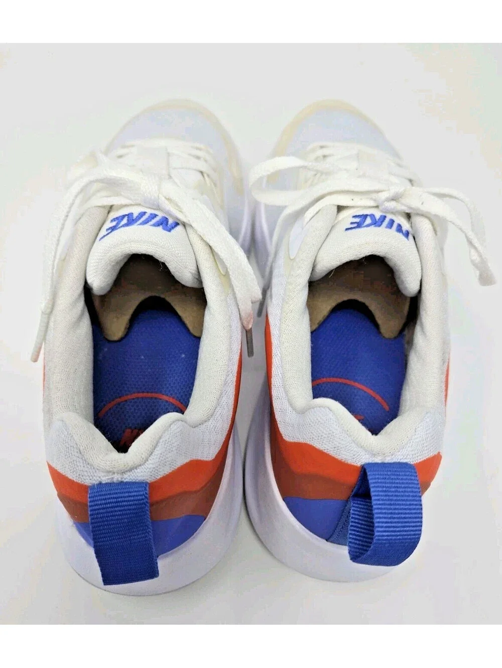 Nike WearAllDay CJ1677-106 White Orange Blue Mesh Sneakers Women's Size 8.5